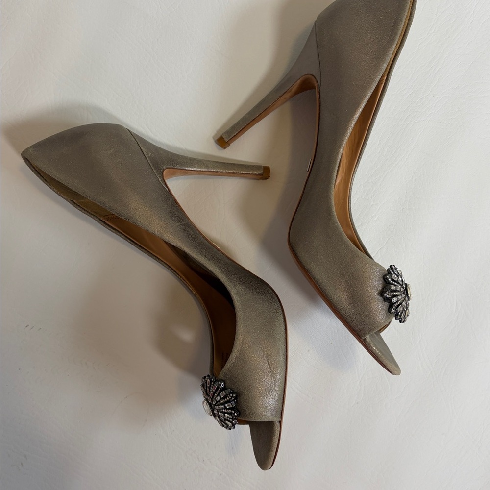 Badgley Mischka Women's Roanna II Dress Pump Wedding Shoes Heels Silver size 10 - Picture 11 of 16